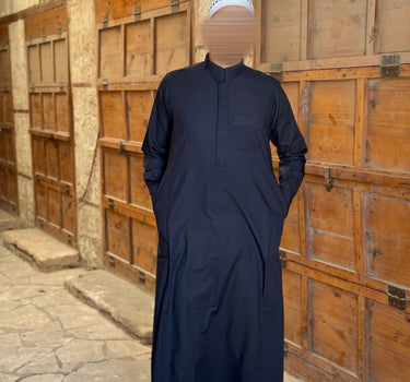 Qamis Talib Blue-Black