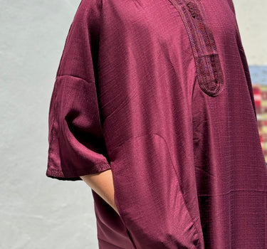 Bordeaux Linen Effect Gandoura